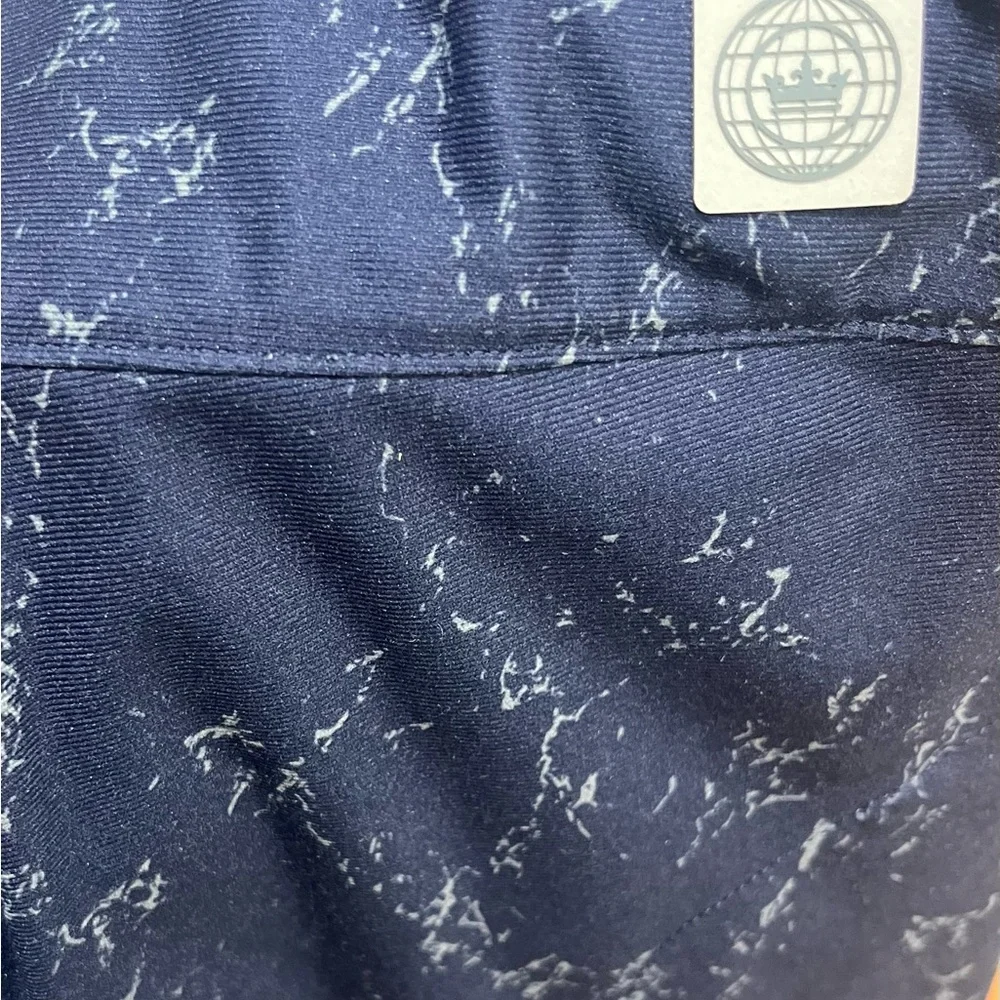 Peter Millar Men's SZ Small Golf Atlas Marble Performance Pants Navy Blue Strech